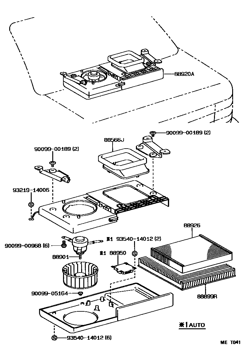 Toyota COROLLA 空气净化器或离子发生器 EPC diagram — MET041