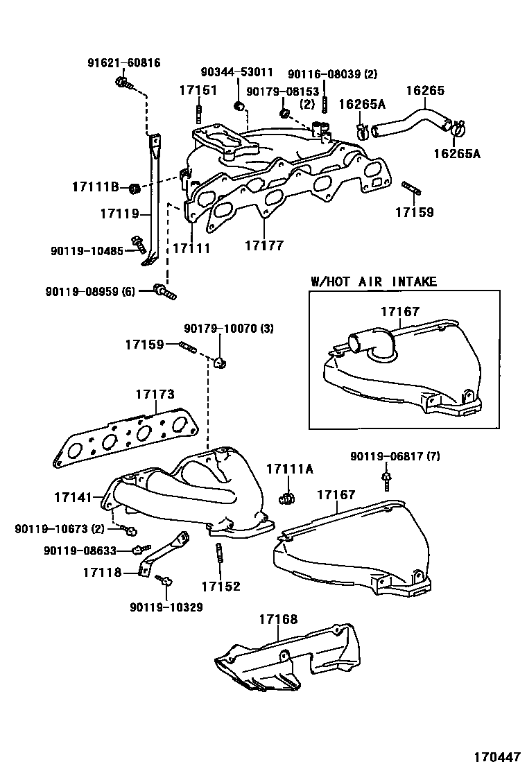Toyota COROLLA Manifold EPC diagram — 170447