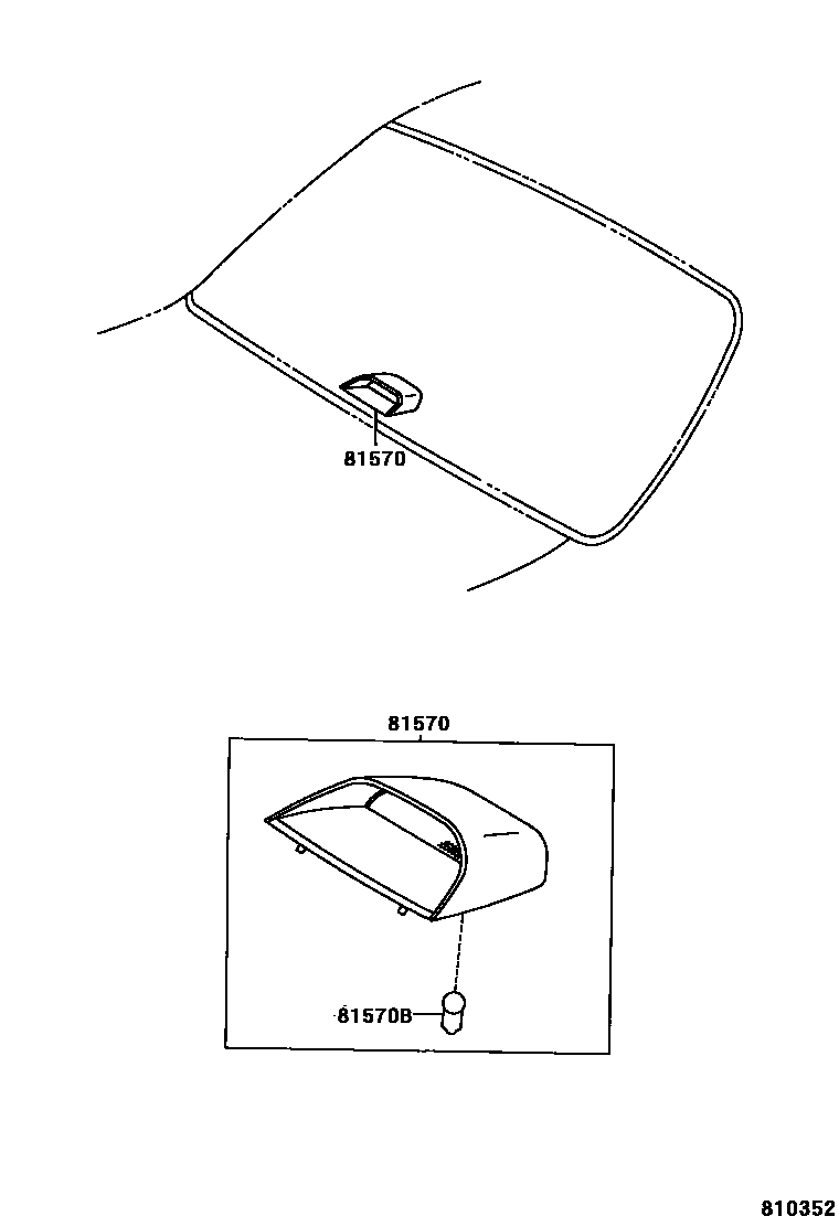 Toyota COROLLA 高位刹车灯 EPC diagram — 810352