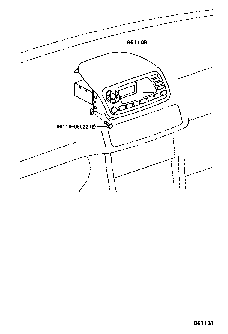 Toyota COROLLA 导航和前监视器显示屏 EPC diagram — 861131