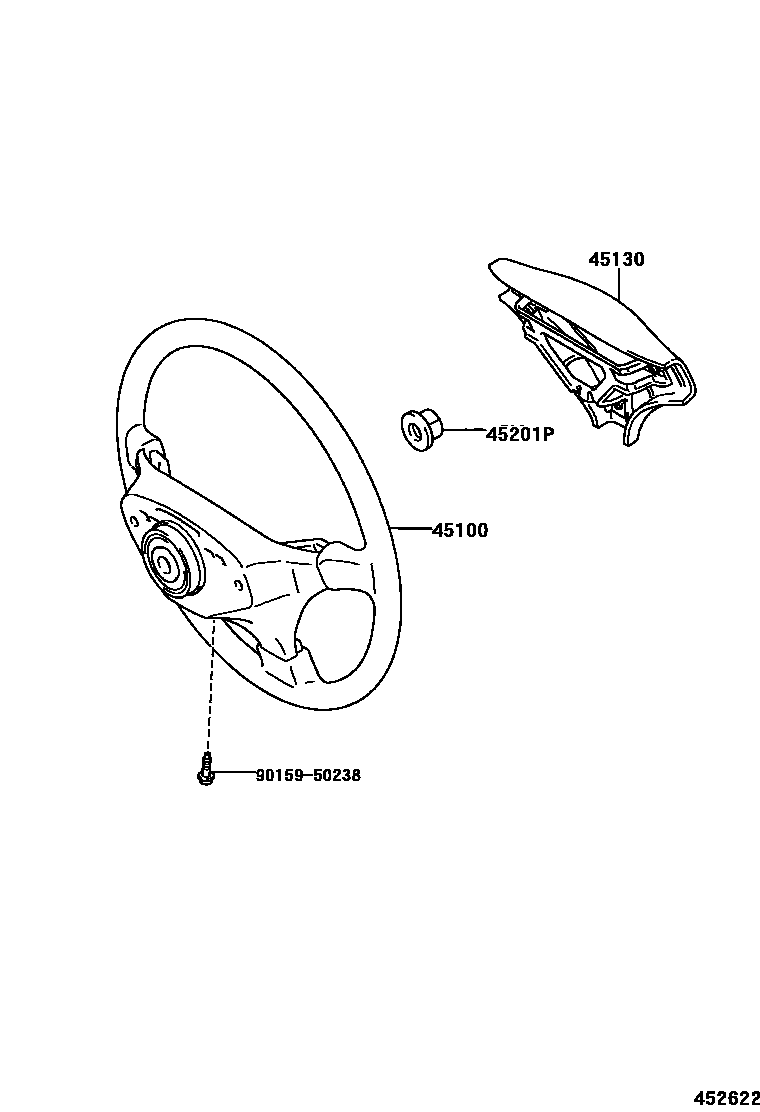 Toyota COROLLA Steering Wheel EPC diagram — 452622