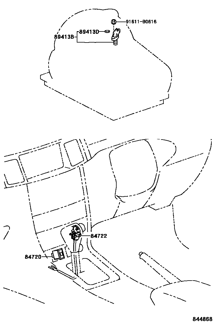 Toyota COROLLA 超速档和电子控制变速器 EPC diagram — 844868