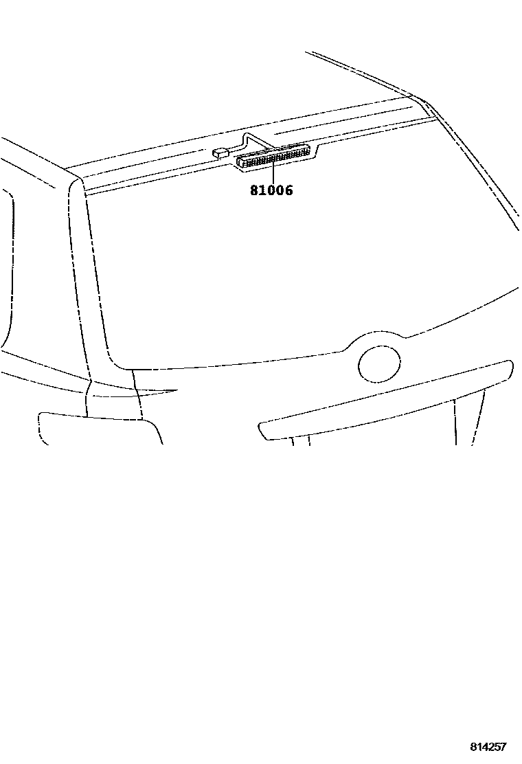 Toyota COROLLA 高位刹车灯 EPC diagram — 814257