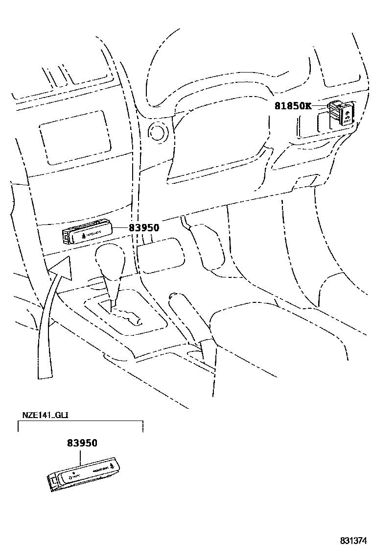 Toyota COROLLA indicator light EPC diagram — 831374