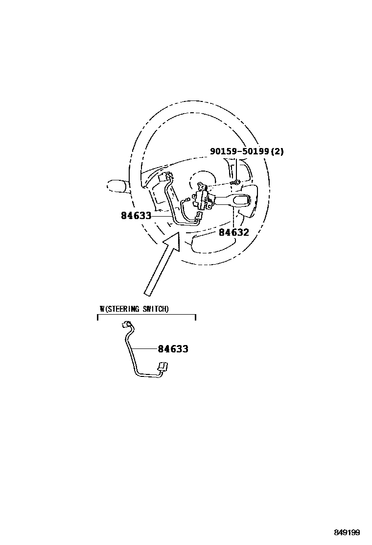 Toyota COROLLA 巡航控制(自动行驶) EPC diagram — 849199