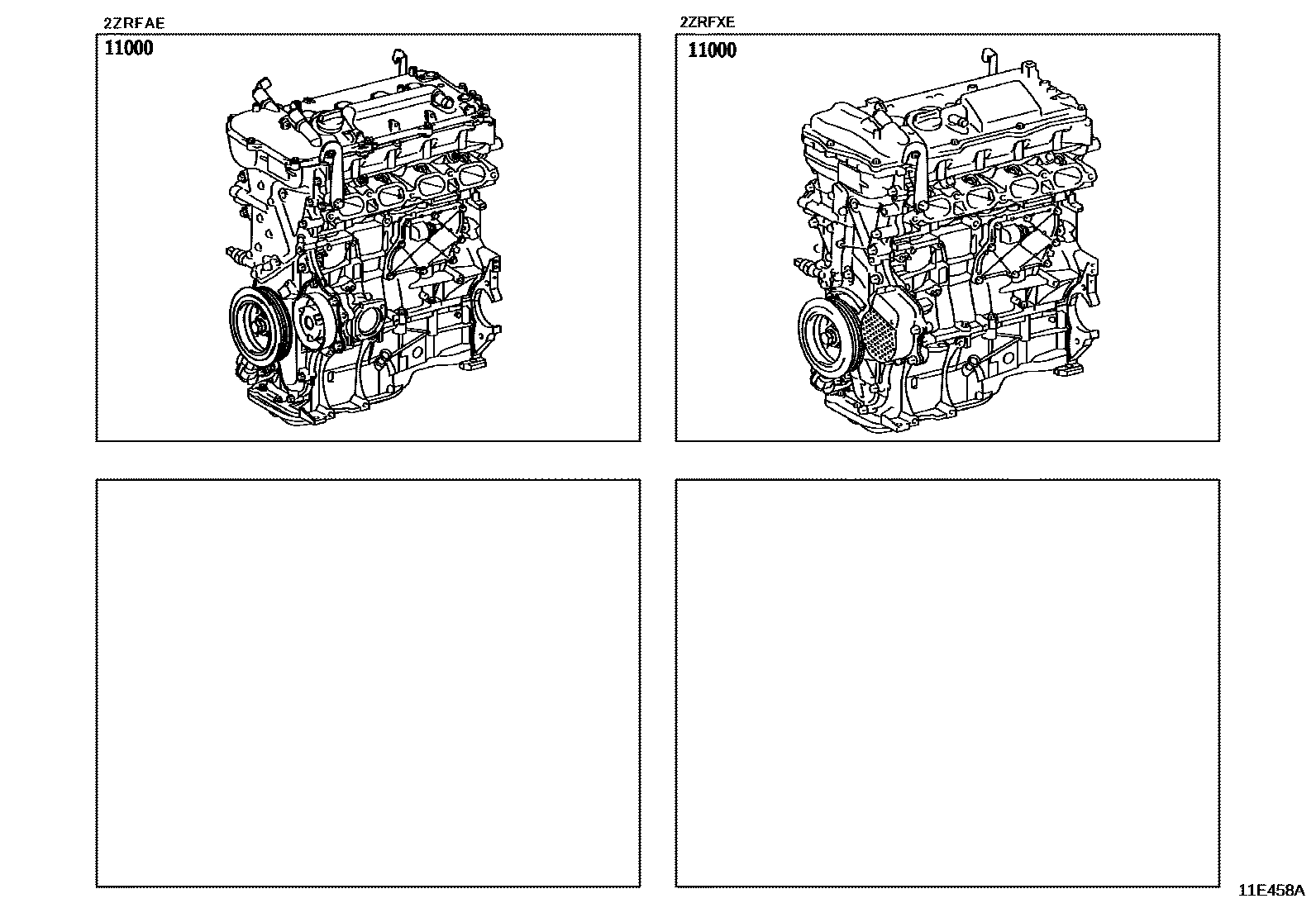 Toyota COROLLA Partial Engine Assembly EPC diagram — 11E458A