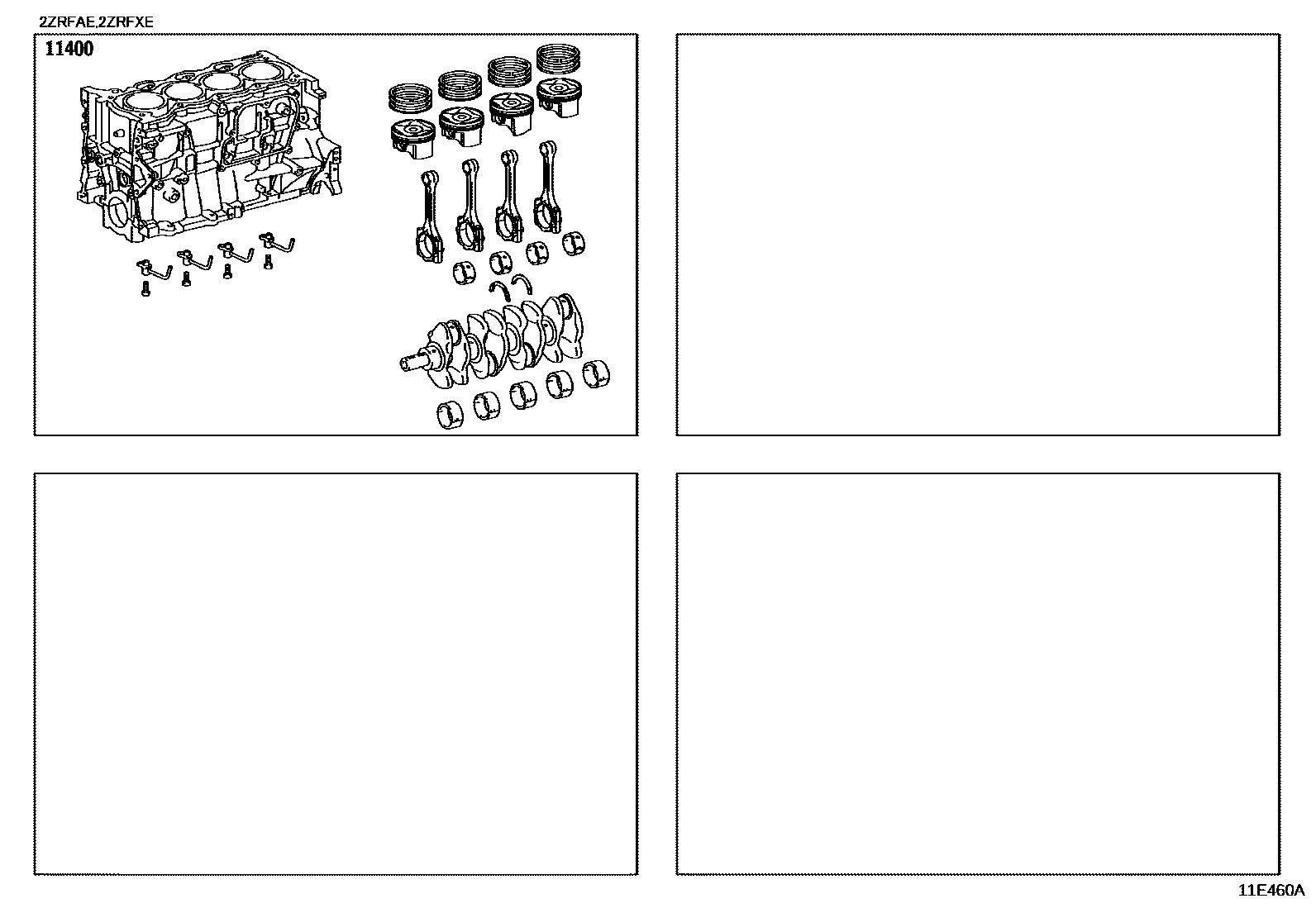 Toyota COROLLA Short Block Assembly EPC diagram — 11E460A