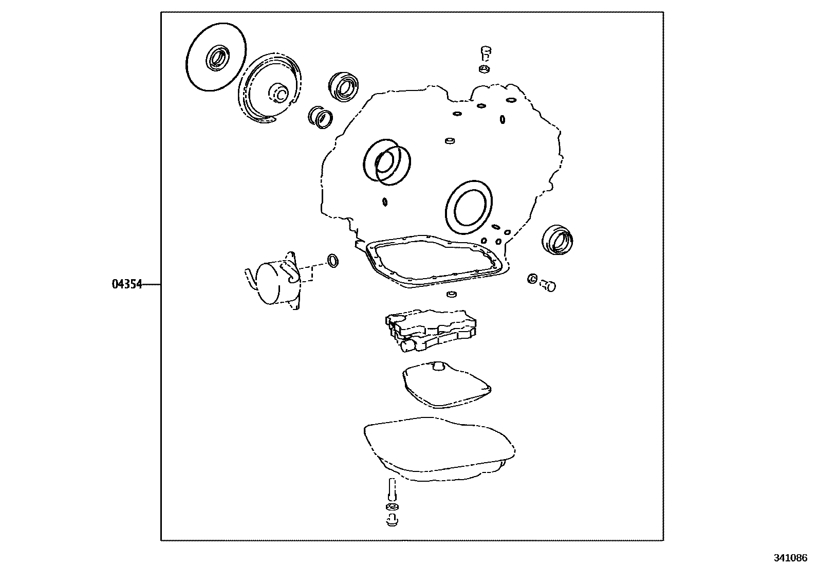 Toyota COROLLA 传动桥总成(CVT) EPC diagram — 341086