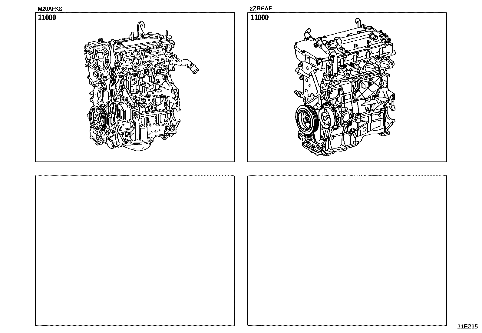 Toyota COROLLA Partial Engine Assembly EPC diagram — 11E215
