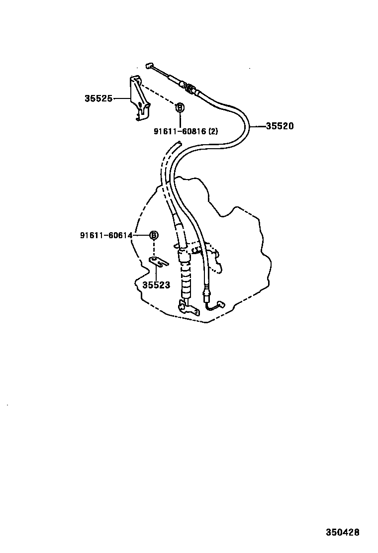 Toyota COROLLA 节气阀连杆和阀杆(ATM) EPC diagram — 350428
