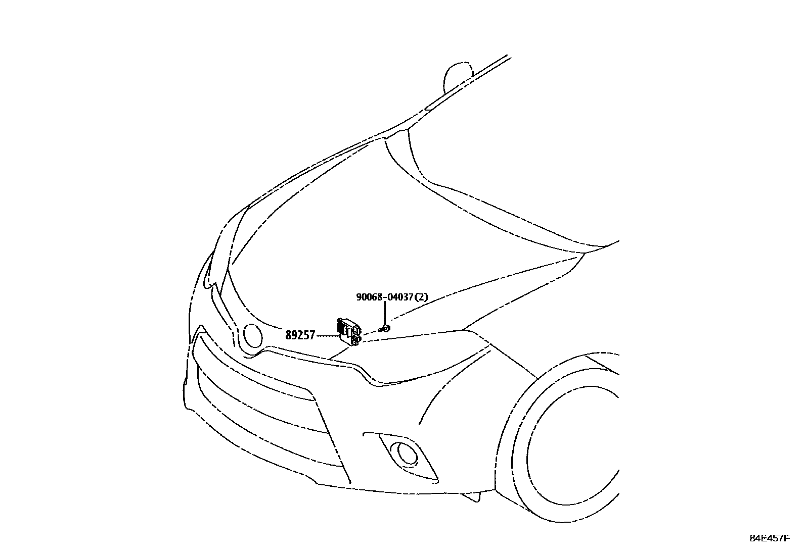 Toyota COROLLA 开关和继电器和ECU EPC diagram — 84E457F