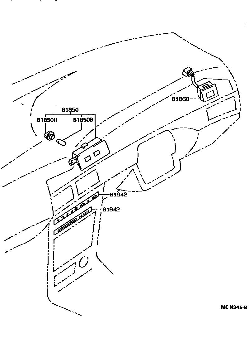 Toyota COROLLA indicator light EPC diagram — MEN345B