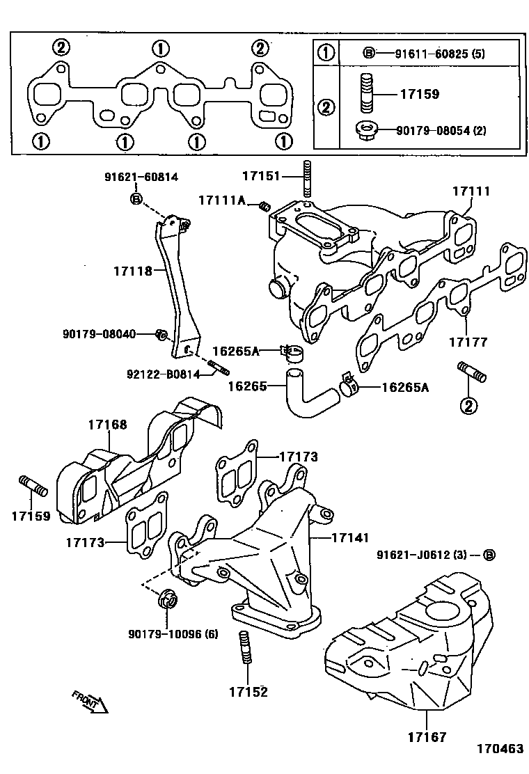 Toyota COROLLA Manifold EPC diagram — 170463