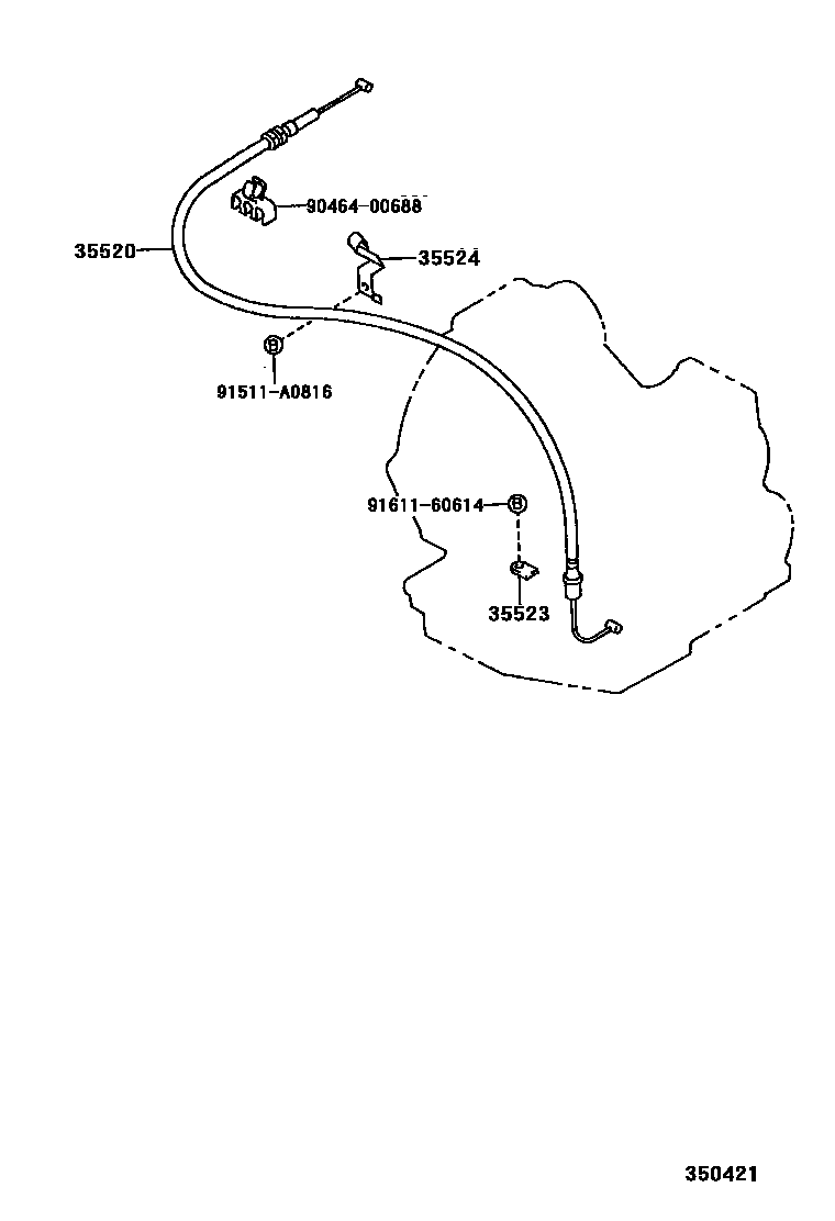 Toyota COROLLA 节气阀连杆和阀杆(ATM) EPC diagram — 350421