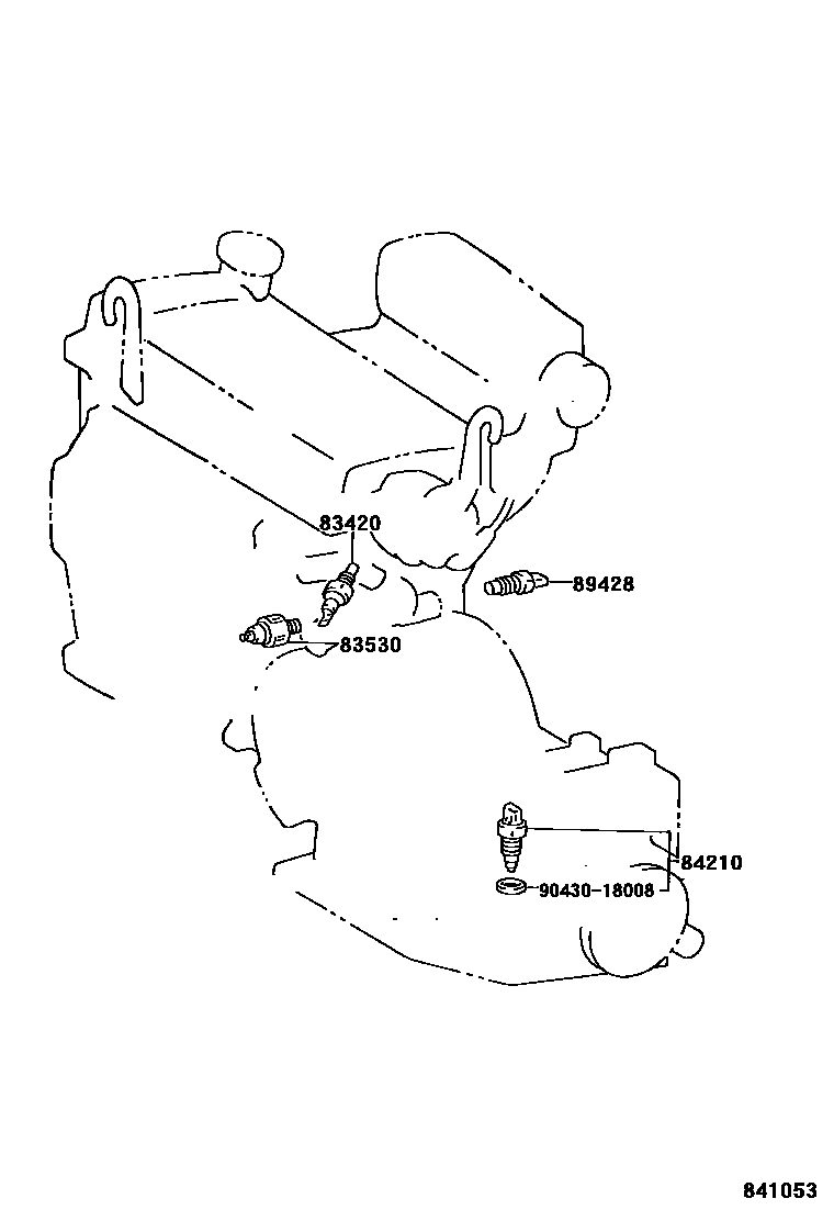 Toyota COROLLA 开关和继电器和ECU EPC diagram — 841053