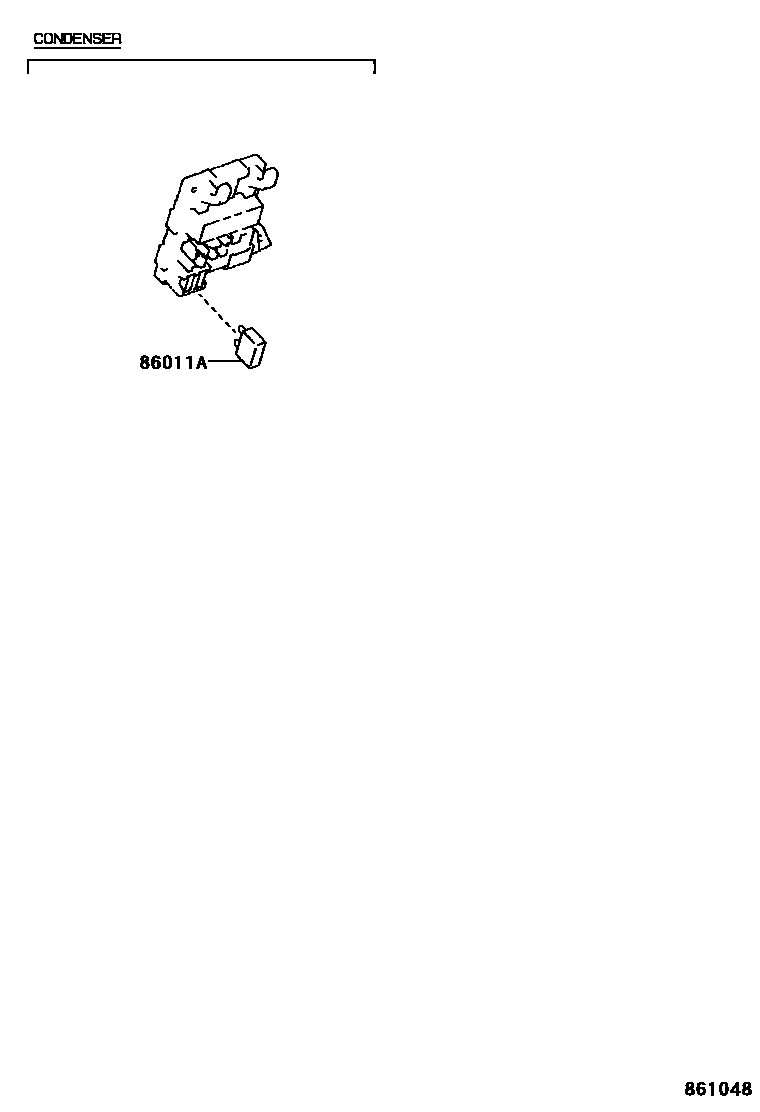 Toyota COROLLA 收音机、放大器和冷凝器 EPC diagram — 861048