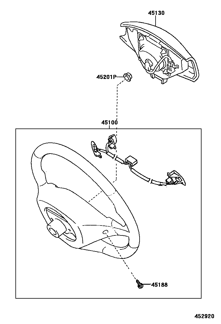 Toyota COROLLA Steering Wheel EPC diagram — 452920