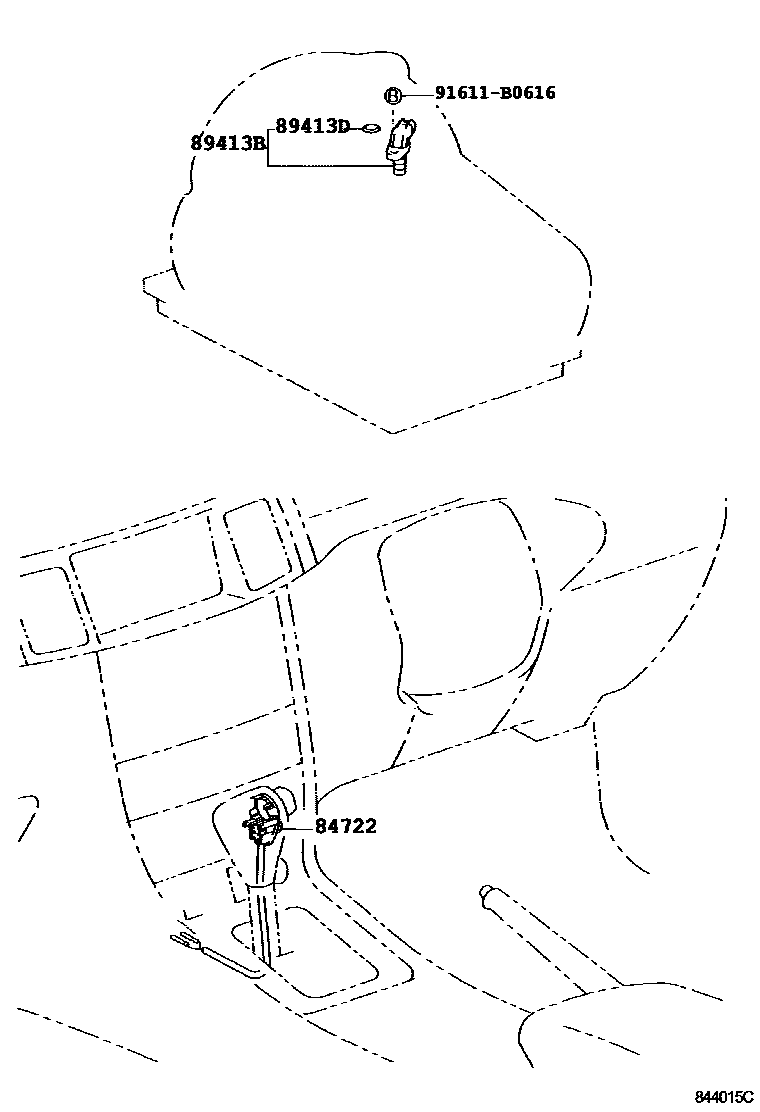 Toyota COROLLA 超速档和电子控制变速器 EPC diagram — 844015C