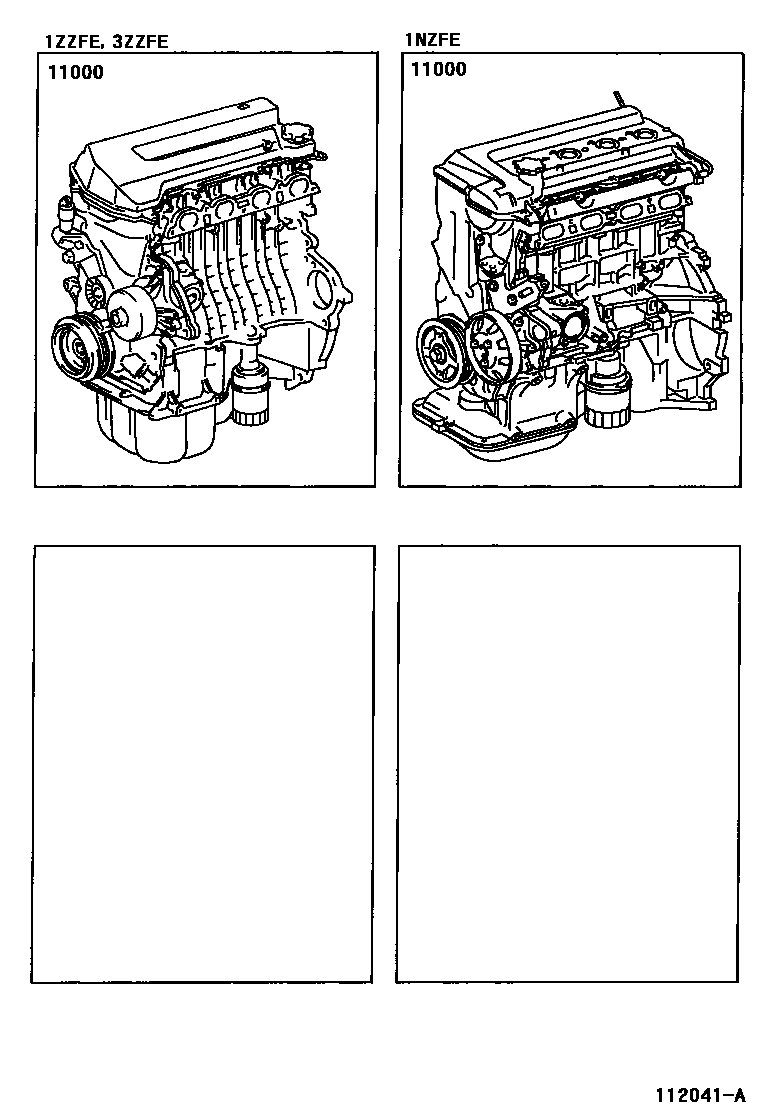 Toyota COROLLA Partial Engine Assembly EPC diagram — 112041A