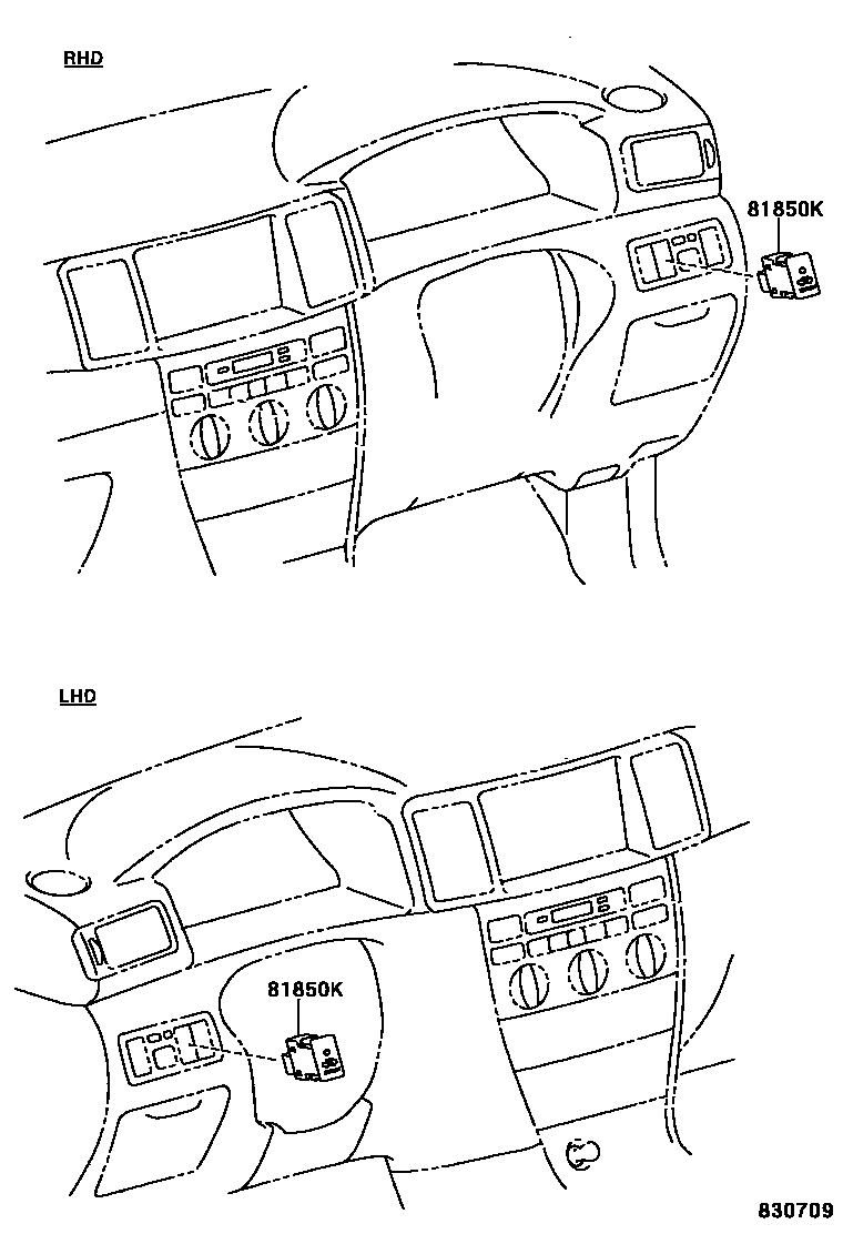 Toyota COROLLA indicator light EPC diagram — 830709