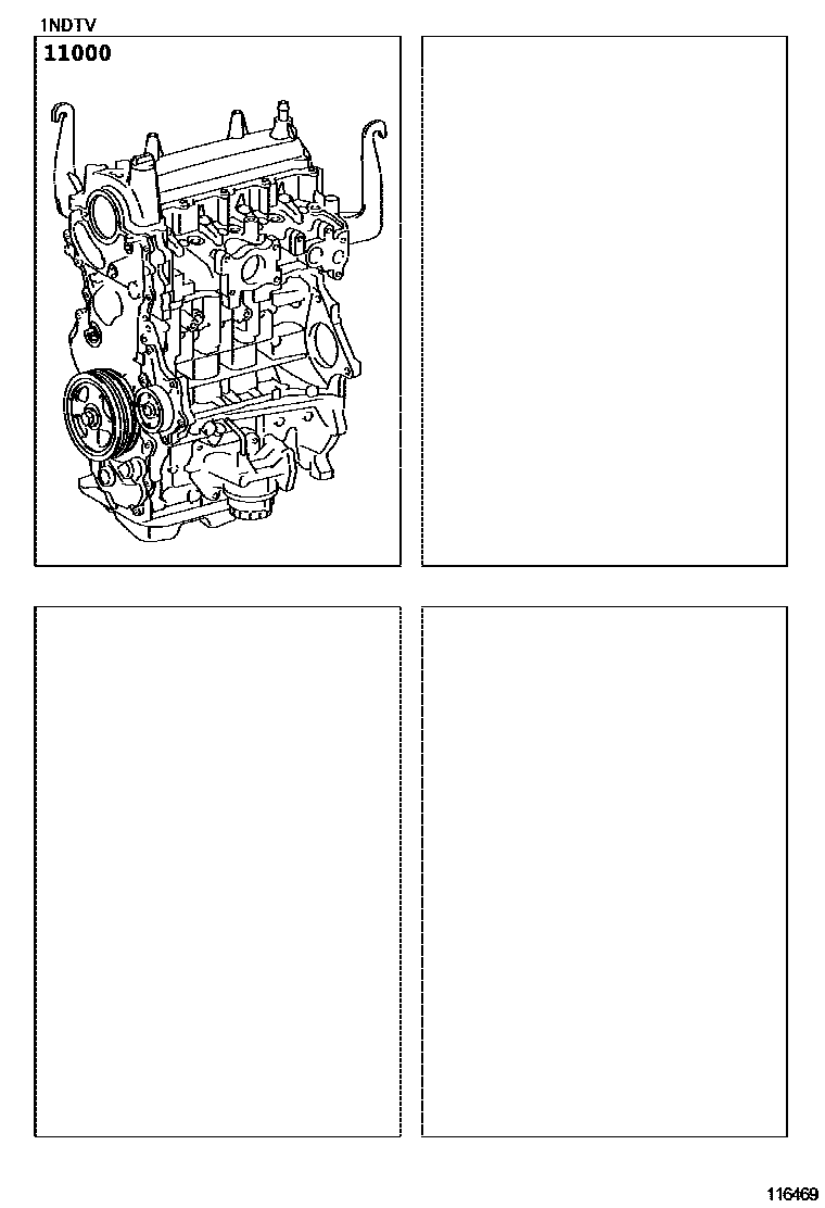 Toyota COROLLA Partial Engine Assembly EPC diagram — 116469