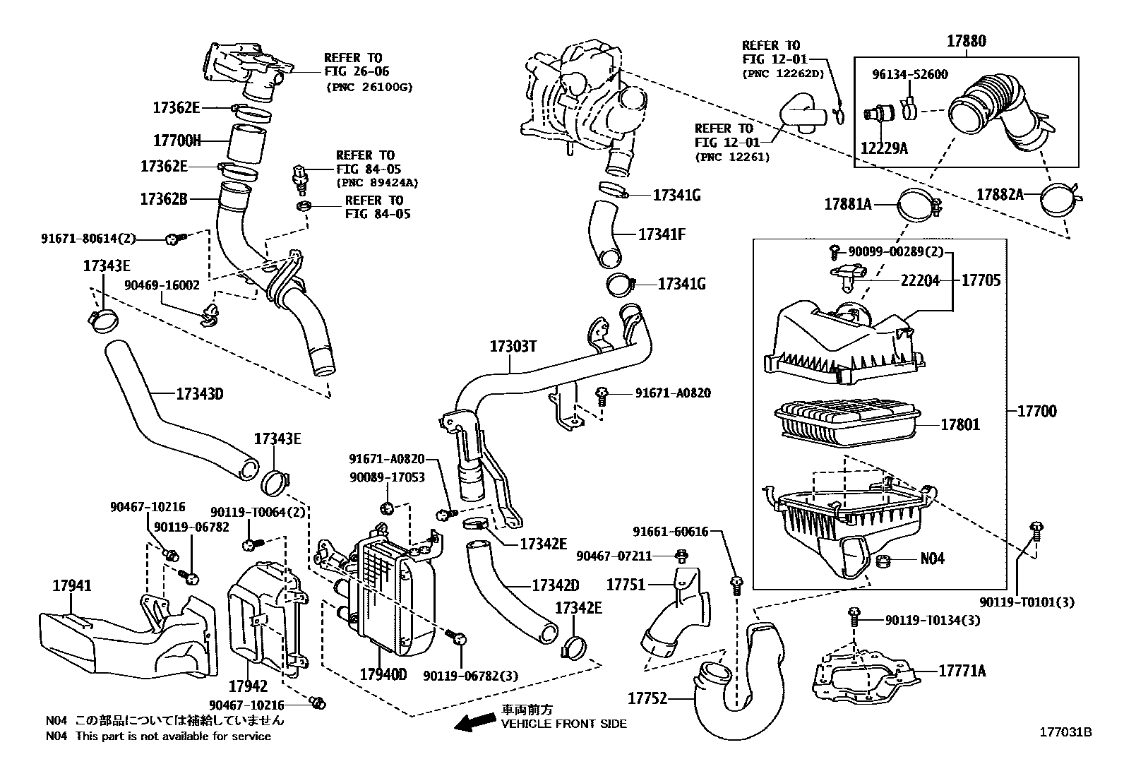 Toyota COROLLA Air Cleaner EPC diagram — 177031B