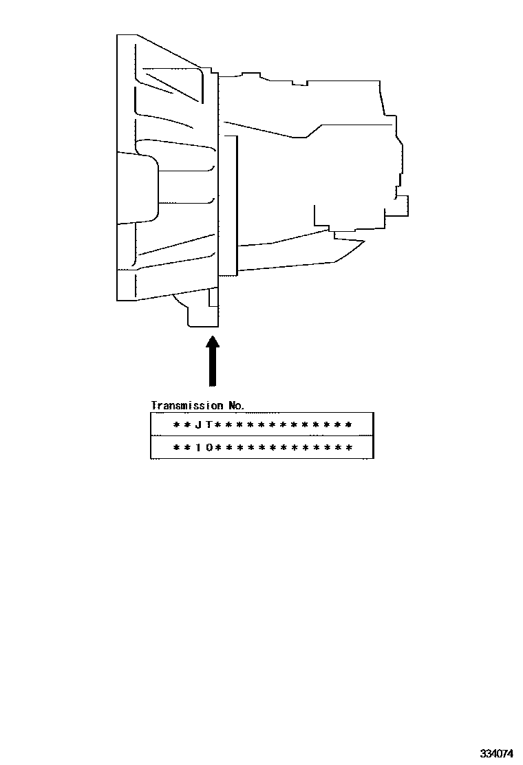 Toyota COROLLA 传动桥或变速器总成和衬垫组件(MTM) EPC diagram — 334074