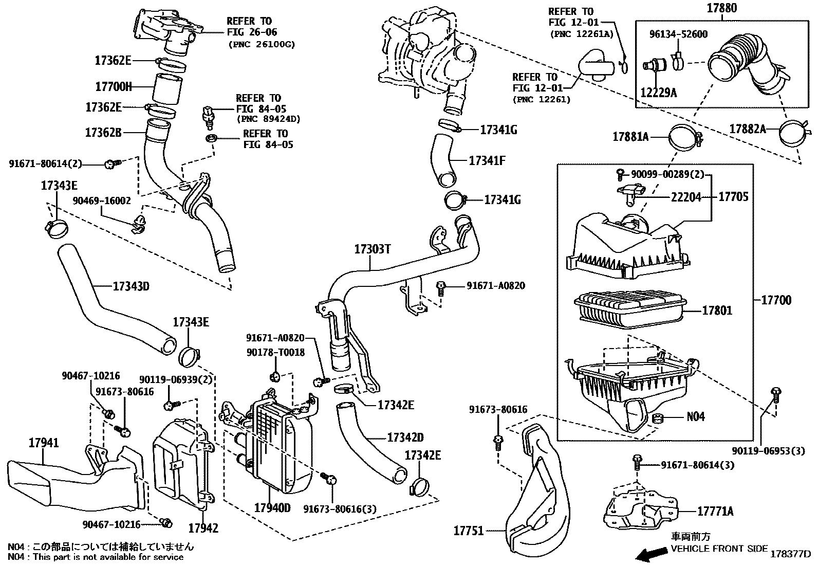 Toyota COROLLA Air Cleaner EPC diagram — 178377D