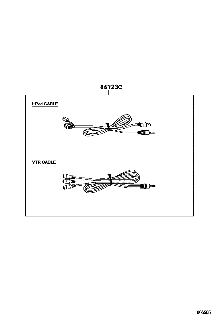 Toyota COROLLA 收音机、放大器和冷凝器 EPC diagram — 865565