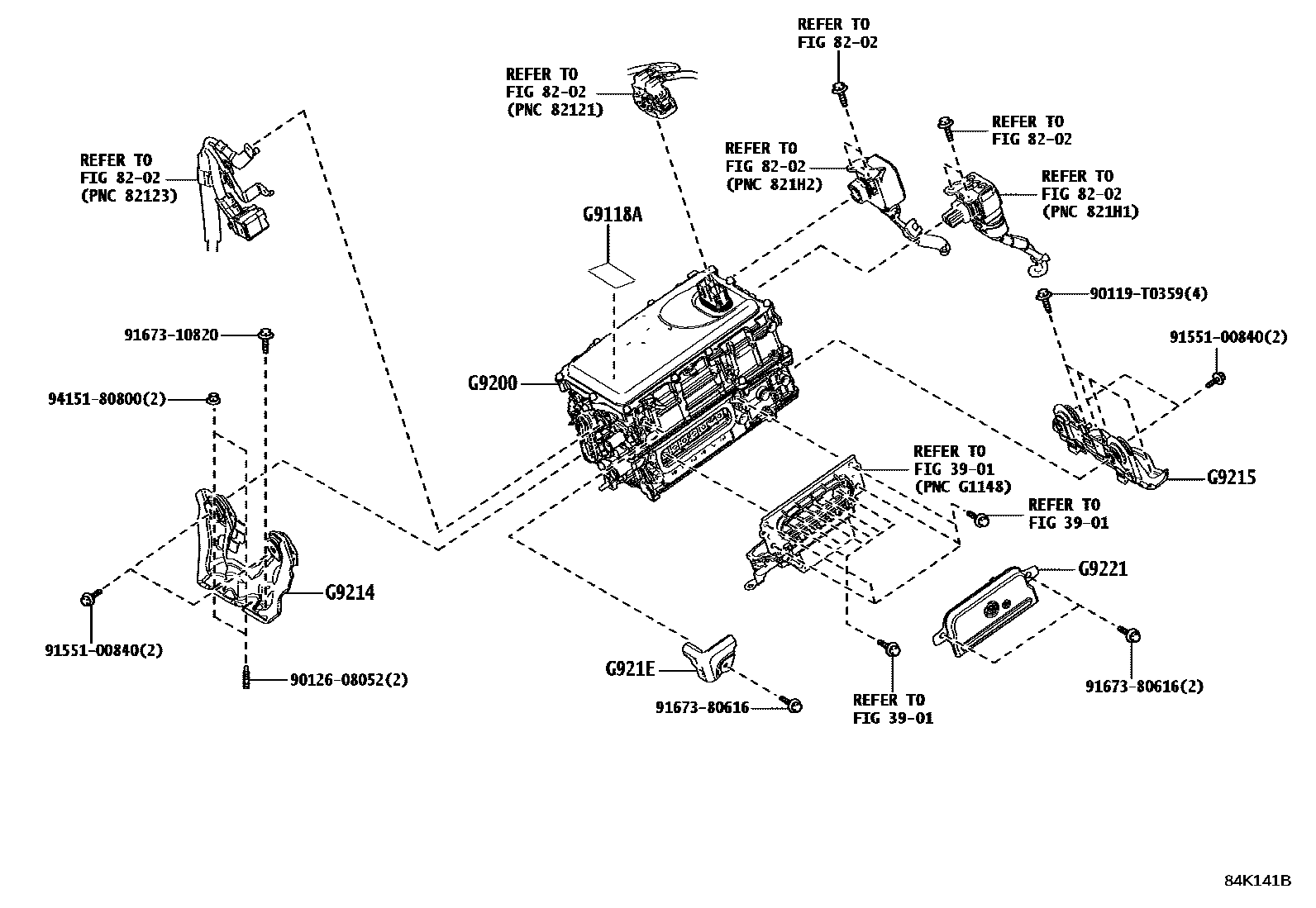 Toyota COROLLA HEV 逆变器 EPC diagram — 84K141B