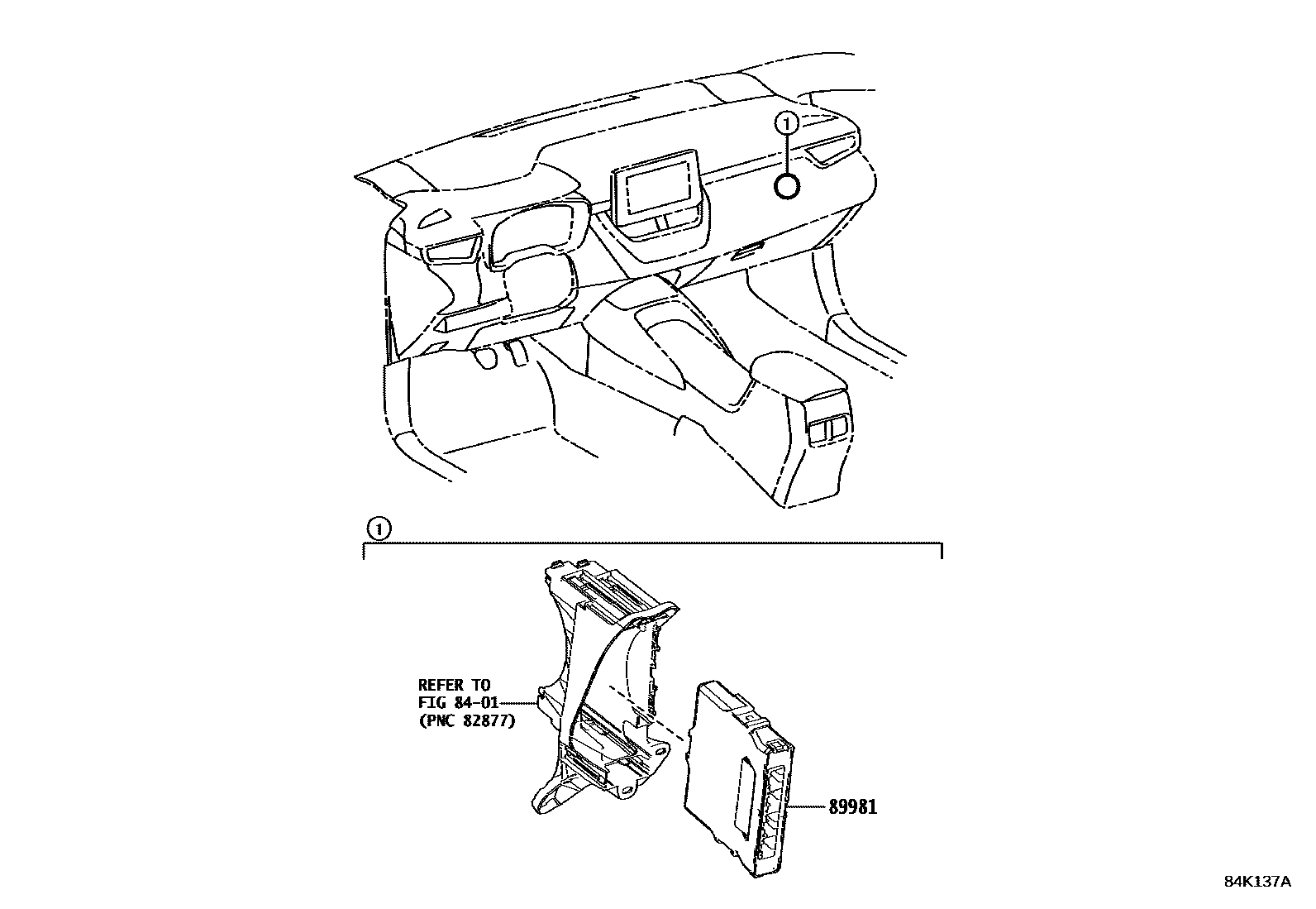 Toyota COROLLA HEV 控制ECU EPC diagram — 84K137A