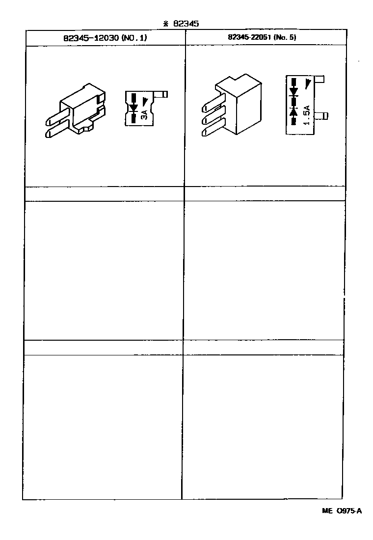Toyota COROLLA 线束和卡夹 EPC diagram — MEQ975A