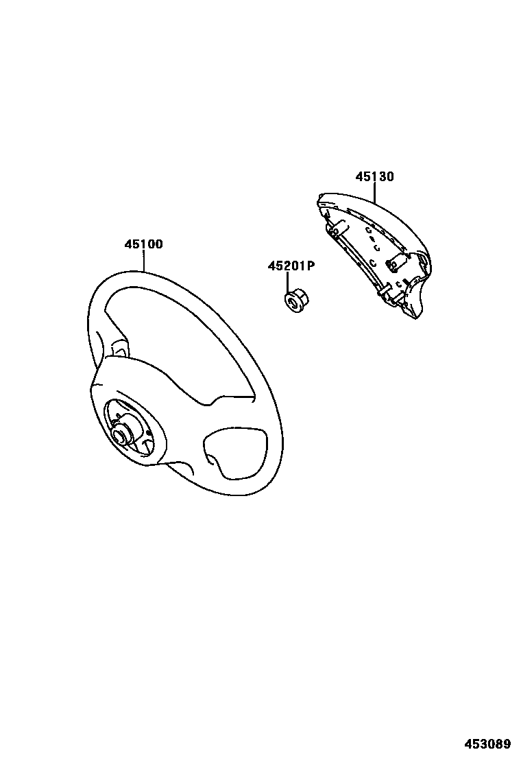 Toyota COROLLA Steering Wheel EPC diagram — 453089
