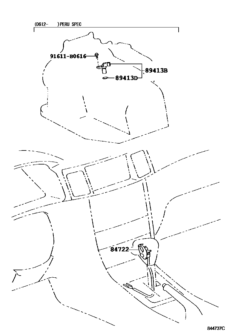 Toyota COROLLA 超速档和电子控制变速器 EPC diagram — 844737C