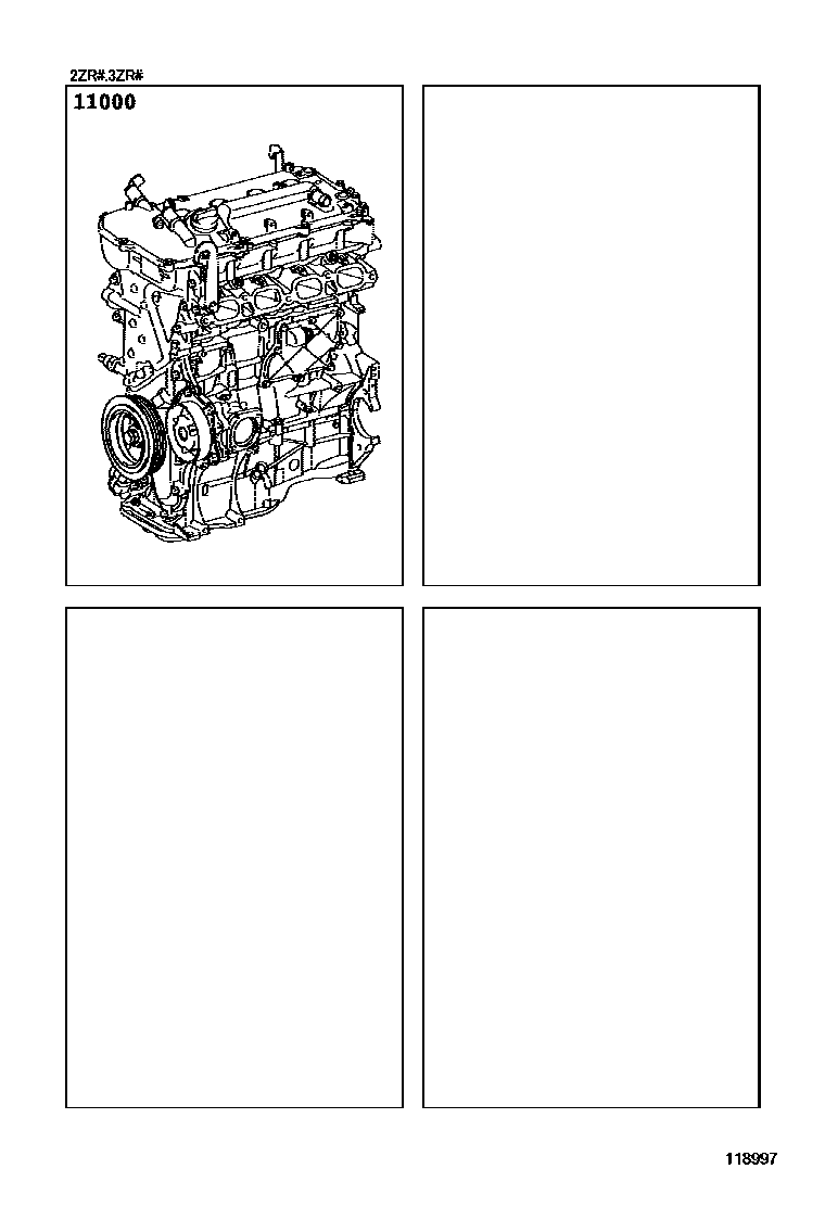 Toyota COROLLA Partial Engine Assembly EPC diagram — 118997