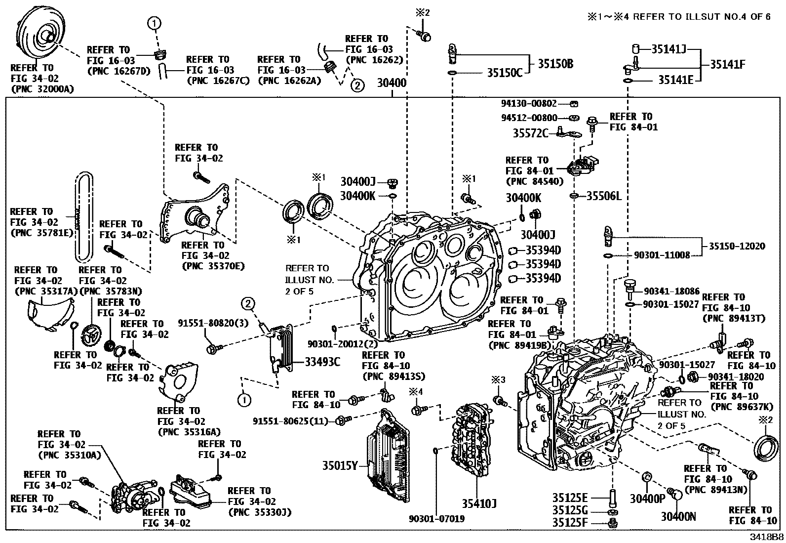 Toyota COROLLA 传动桥总成(CVT) EPC diagram — 3418B8