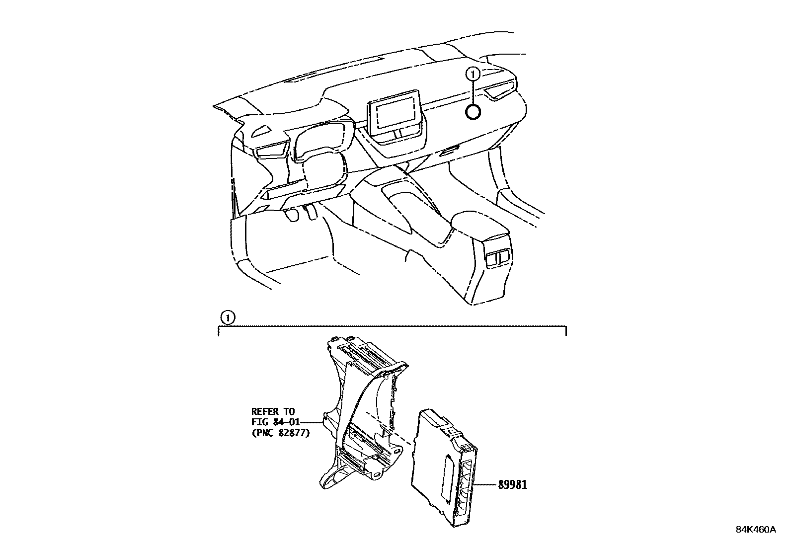 Toyota COROLLA HEV 控制ECU EPC diagram — 84K460A
