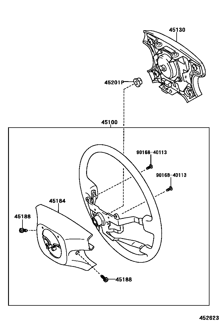 Toyota COROLLA Steering Wheel EPC diagram — 452623