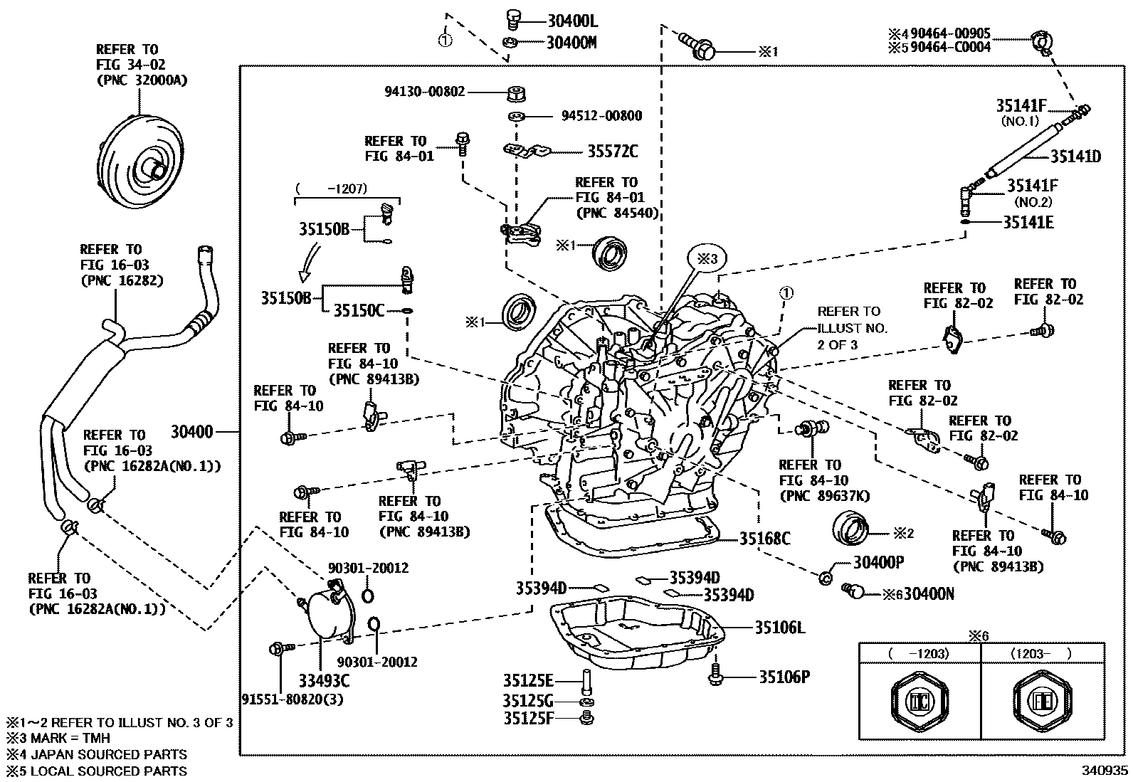 Toyota COROLLA 传动桥总成(CVT) EPC diagram — 340935