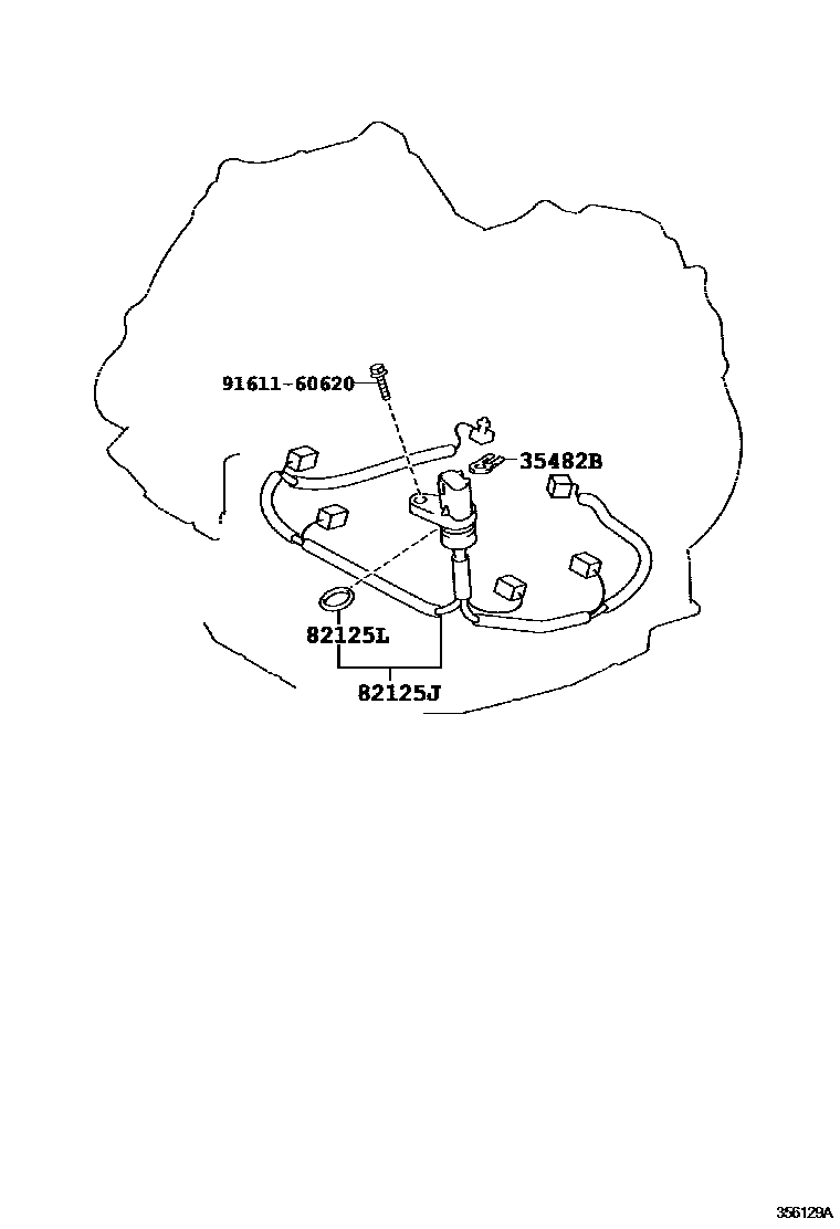 Toyota COROLLA 阀体和滤油网(ATM) EPC diagram — 356129A