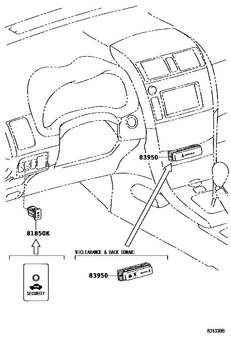 Toyota COROLLA indicator light EPC diagram — 831339B