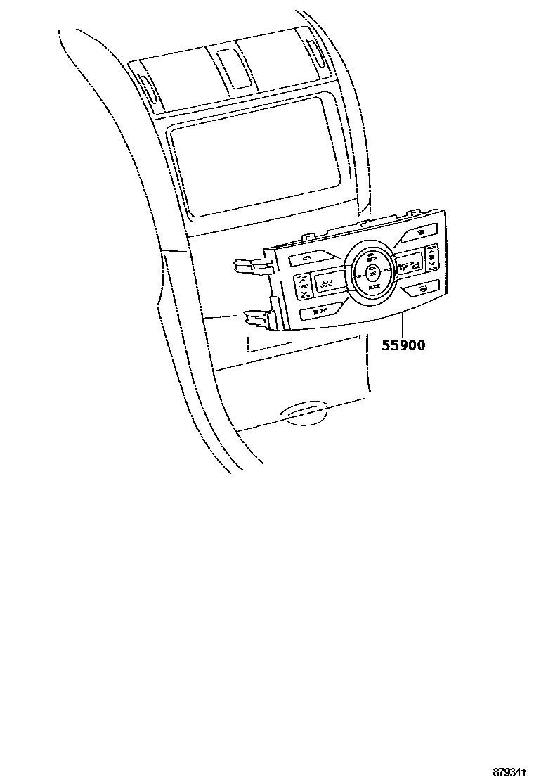 Toyota COROLLA 暖风和空调系统 - 控制器和风管 EPC diagram — 879341