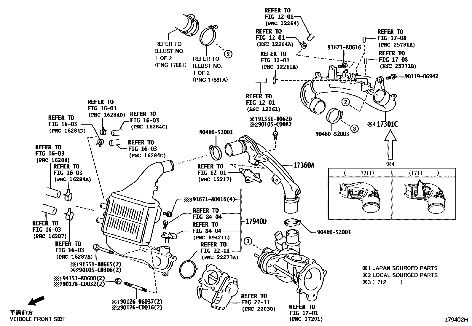 Toyota COROLLA Air Cleaner EPC diagram — 179402H