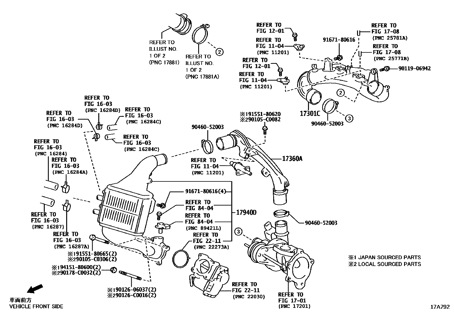 Toyota COROLLA Air Cleaner EPC diagram — 17A792