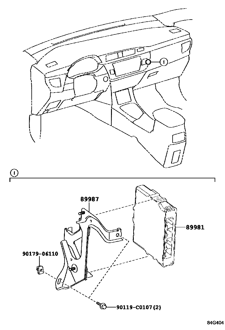 Toyota COROLLA HEV 控制ECU EPC diagram — 84G404