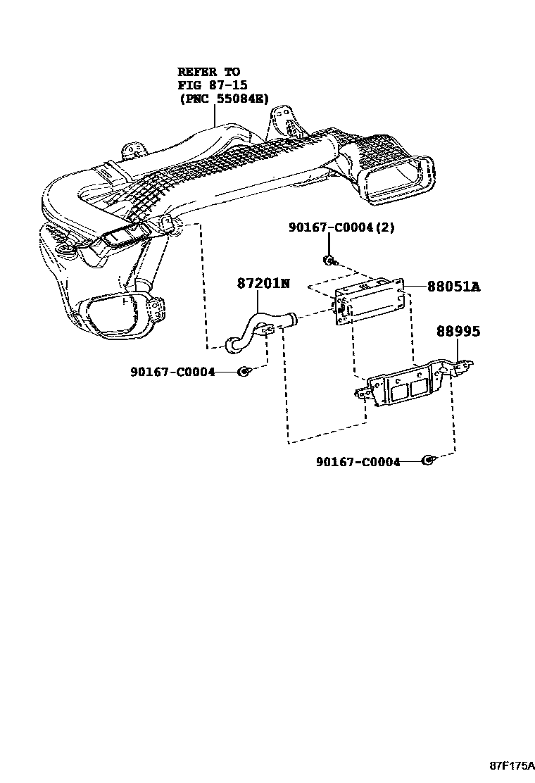 Toyota COROLLA 空气净化器或离子发生器 EPC diagram — 87F175A