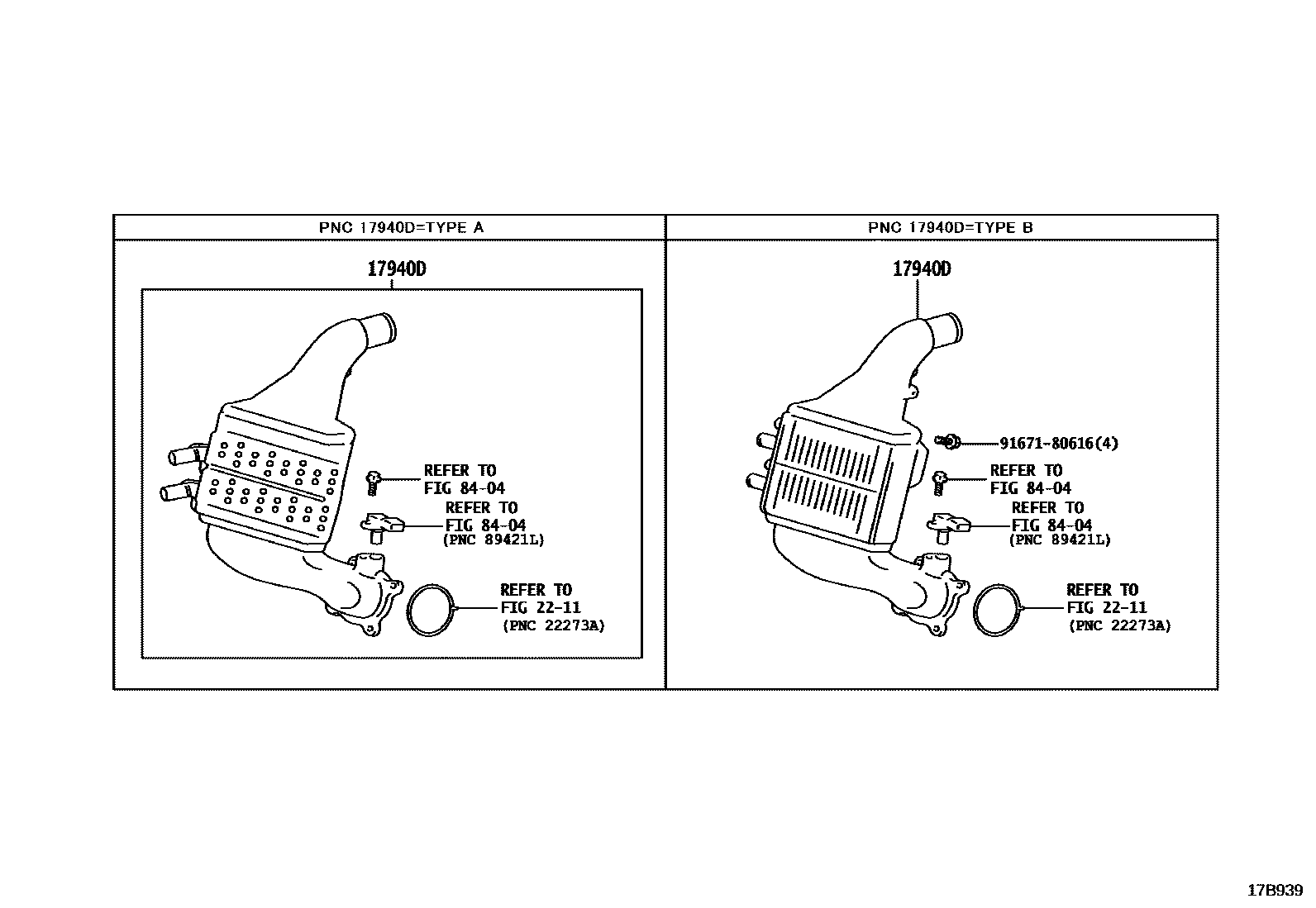 Toyota COROLLA Air Cleaner EPC diagram — 17B939