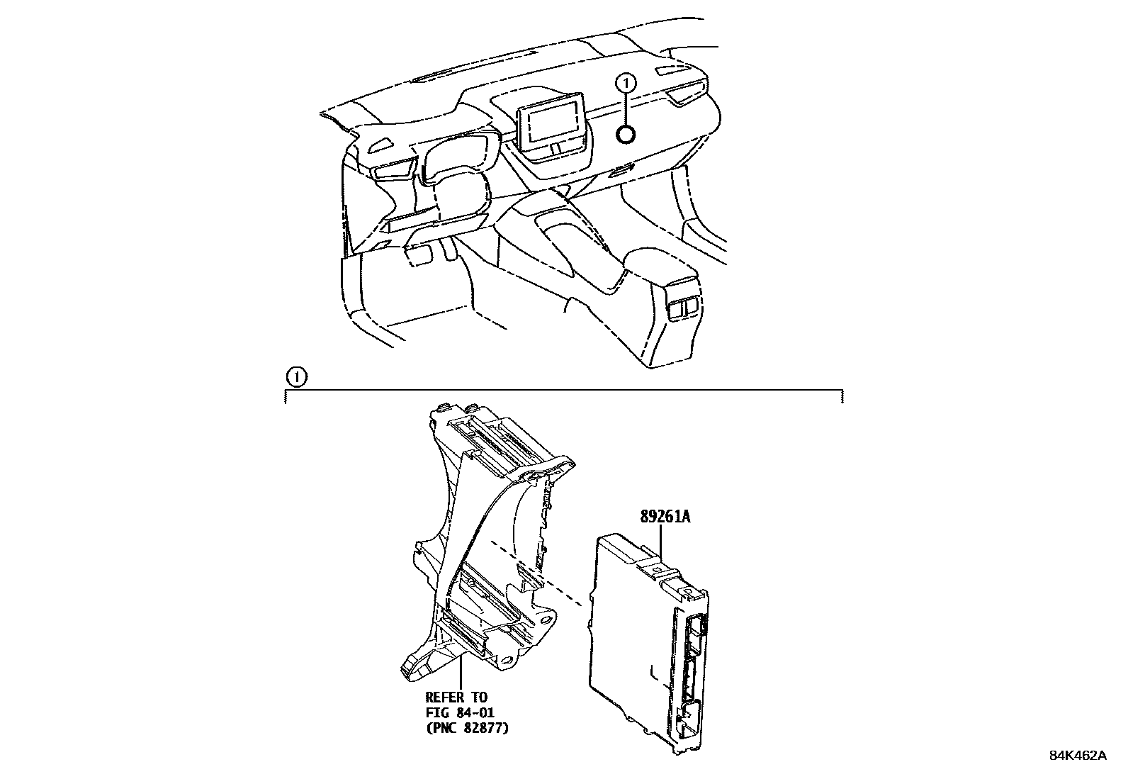 Toyota COROLLA 电子控制系统 EPC diagram — 84K462A
