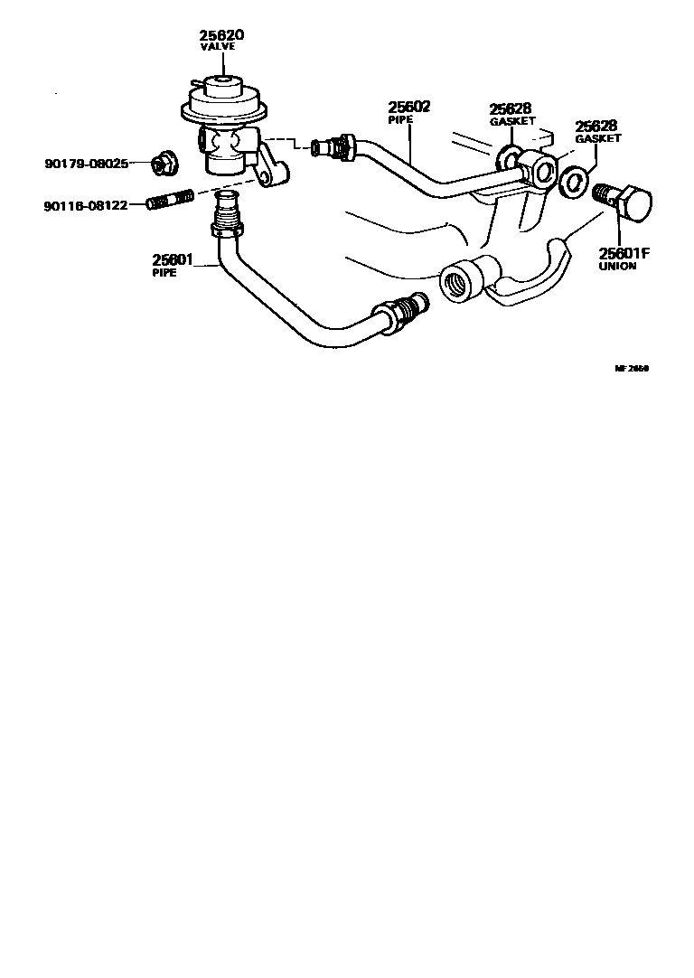 Toyota COROLLA 废气再循环系统 EPC diagram — MF2659