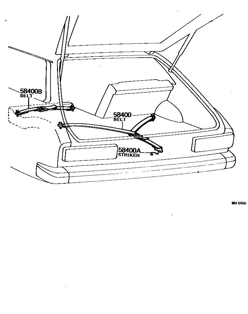 Toyota COROLLA 底板和底板装饰罩 EPC diagram — MB5455